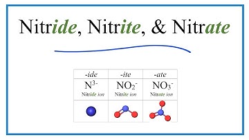 Nitride, Nitrite, and Nitrate Ions (Difference and Formulas)