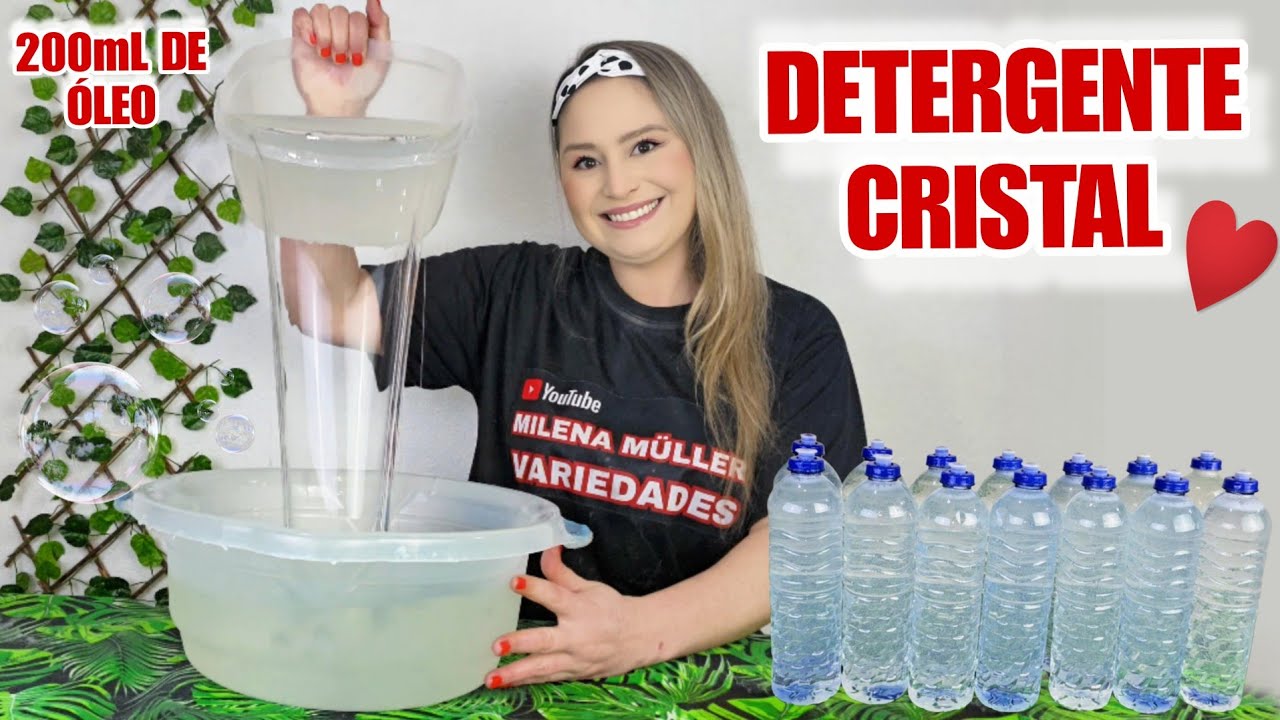 COMO FAÇO MEU DETERGENTE CRISTAL GLICERINADO COM 200mL DE ÓLEO- COM LAURIL E AMIDA