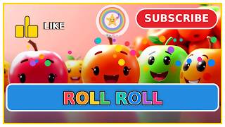 Roll Roll Apple Song | Fruit Rolling Game for Toddlers screenshot 1
