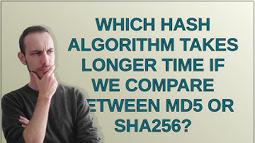 Beveiliging: welk hash-algoritme heeft de langste tijd nodig als we het vergelijken: md5 of sha256?