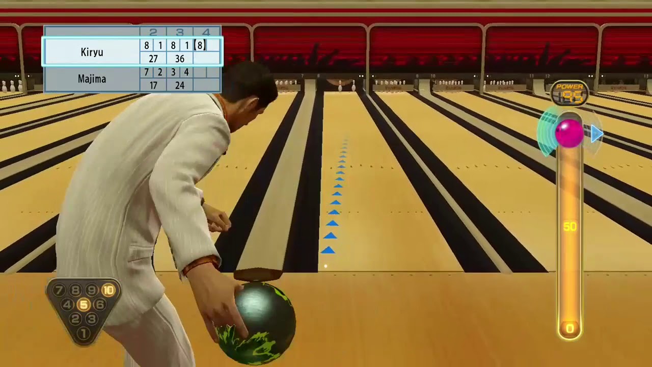 Spare With a Split Bowling Yakuza 0 YouTube