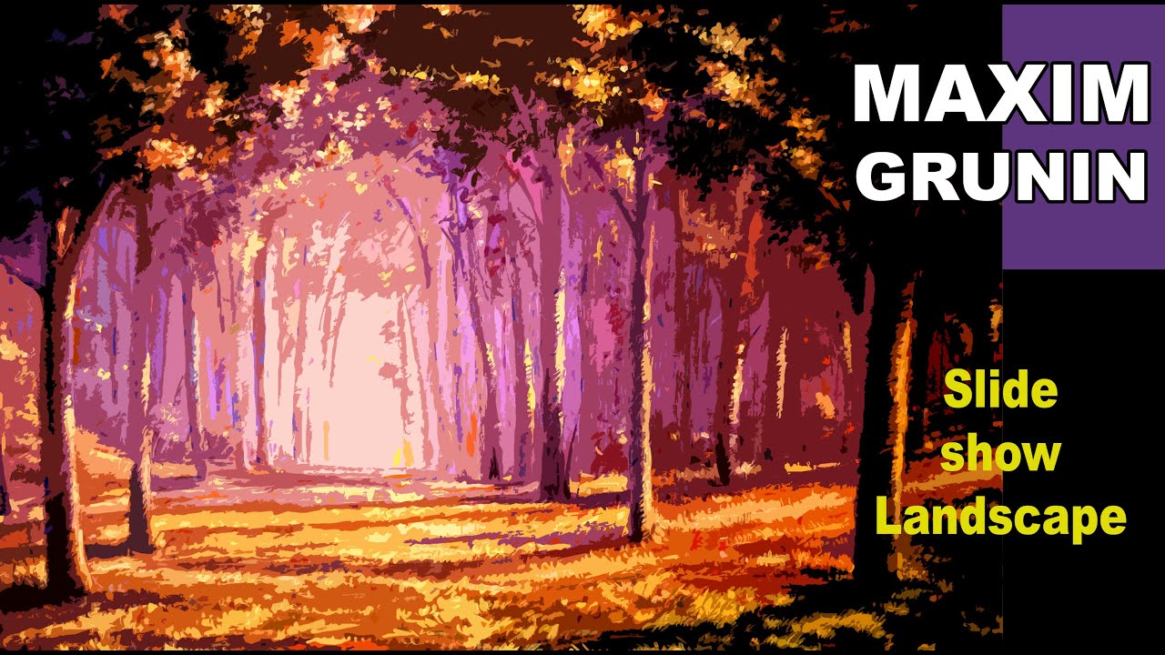 Maxim Grunin MFA paintings slideshow YouTube