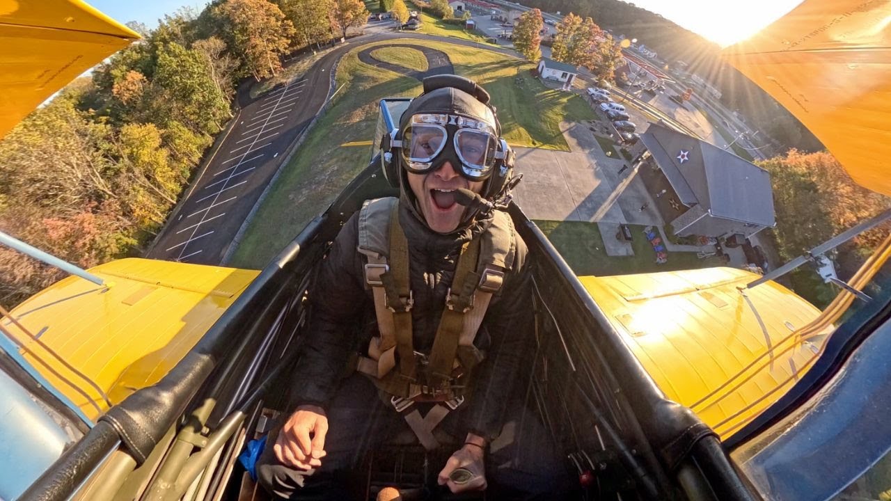 Flying a Vintage Stearman Biplane Over West Virginia | Loops, Rolls ...