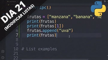 Como MODIFICAR un ELEMENTO de una LISTA en Python  (Día 21) | Reto 30 Días