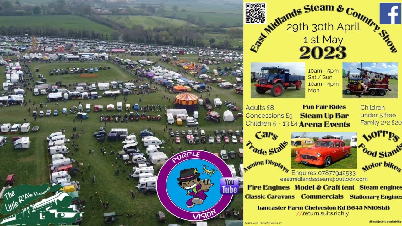 East Midlands Steam and Country Show 2023 YouTube