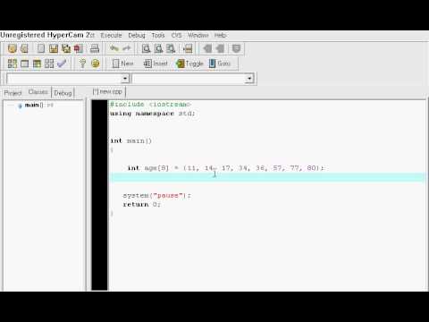 C++ Tutorial 7 (Arrays)