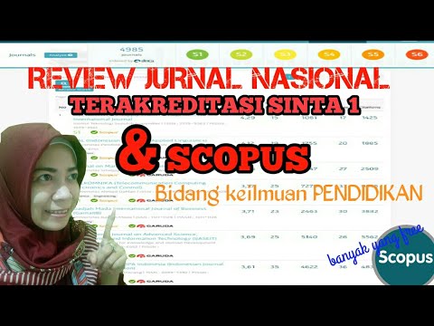 REVIEW JURNAL KAJIAN BIDANG PENDIDIKAN TERAKREDITASI SINTA 1 & SCOPUS, BANYAK YANG FREE