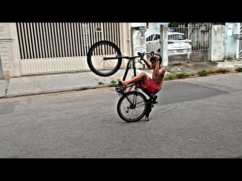 bicicleta com garupa no grau arrastao