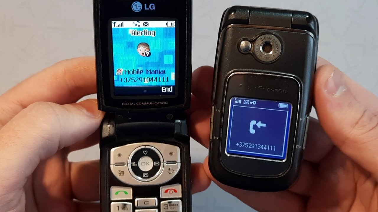 2 phones from the past: Incoming call & Outgoing call at the Same Time Sony Ericsson + LG