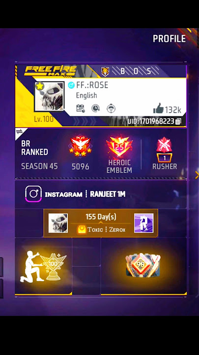 100 Level Glitch 🔥 Fastest Level Up Trick FF Rose