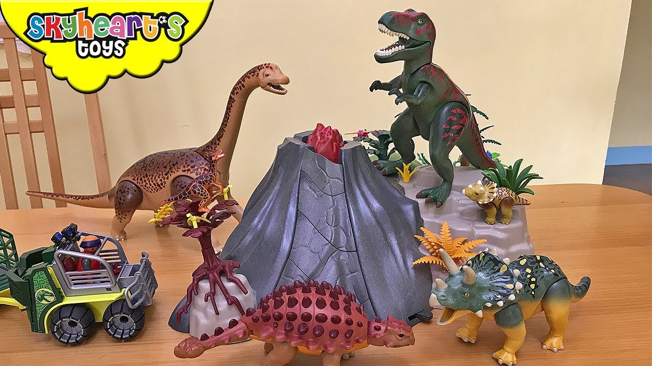 playmobil dinosaur volcano