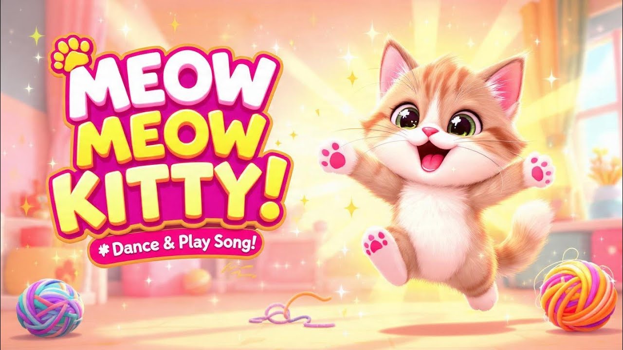 🐱✨ Meow Meow Kitty Dance & Play Song for Kids! ✨@rhymesofwonder