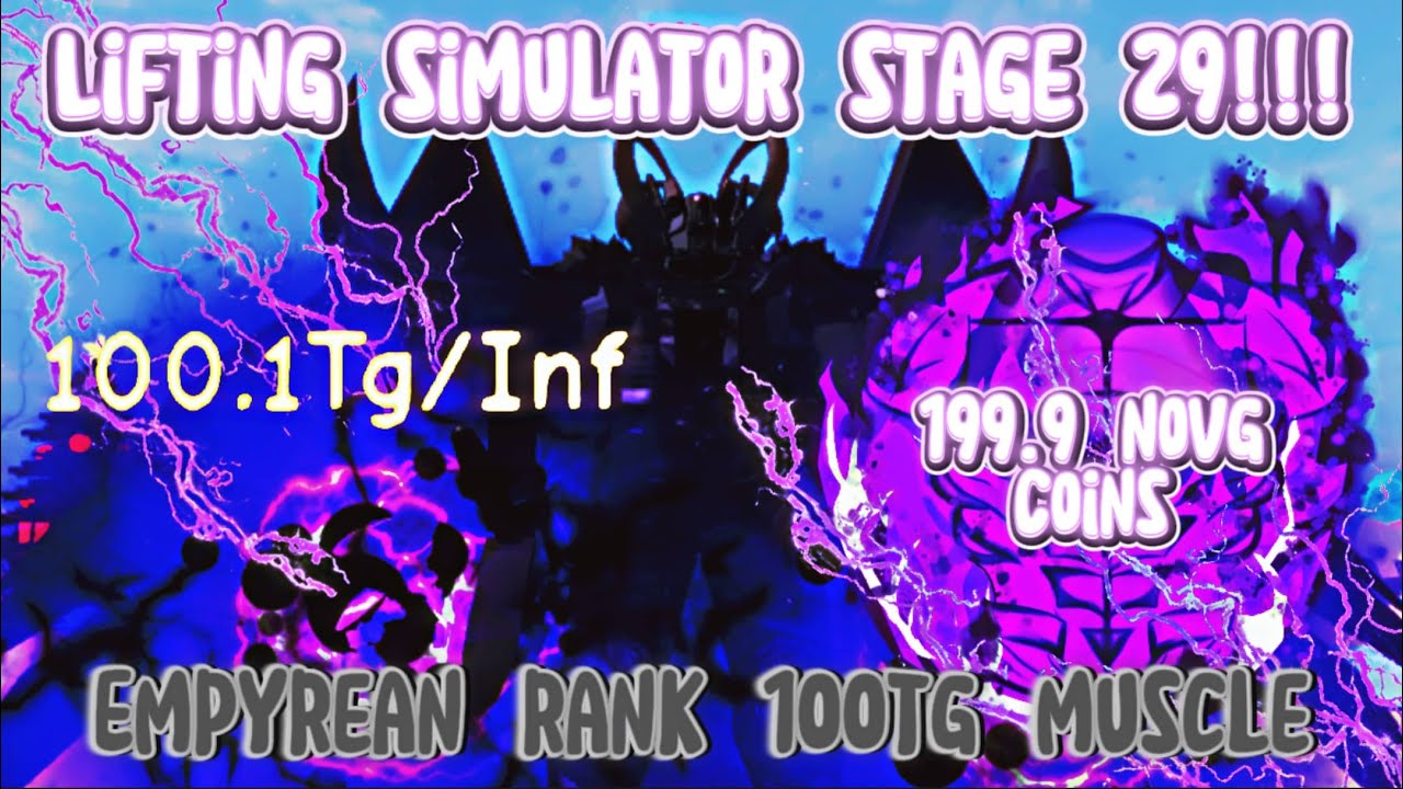 Lifting Sim Ranks Lifting Simulator 💪🏼| 🔥STAGE 29 and 👑 EMPYREAN rank (100 tg)!!! - YouTube