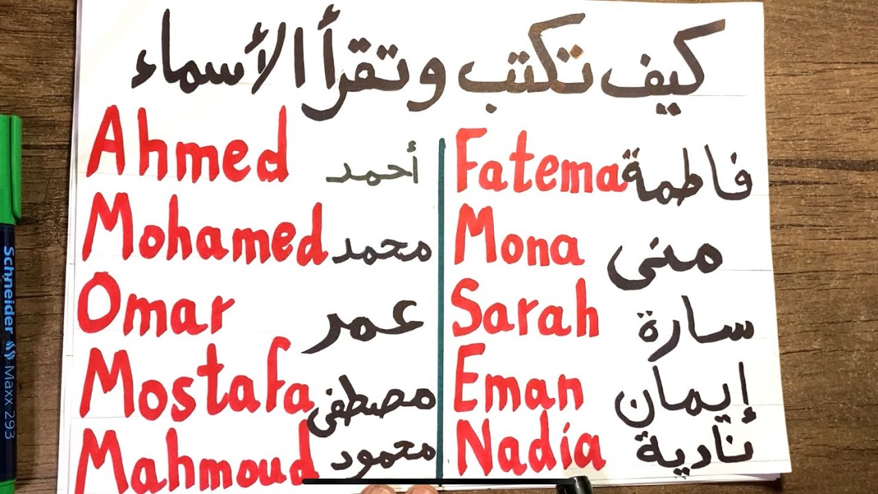 ( 77 ) تعَلم بسهولة إزاى تتهجى و تكتب أي إسم و يوجد تدريب لإختبار نفسك في النهاية