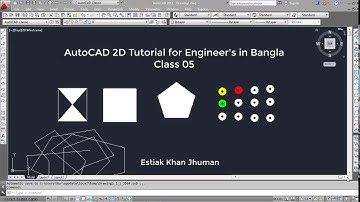 Autocad Tutorial Bangla for Engineering Drawing class 05: use Rectangle,Polygon,Polyline