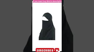 Muslim Niqab Nose Piece | One Layer Half Black Niqab with Elastic | Square Shape Abaya Style | ₹299