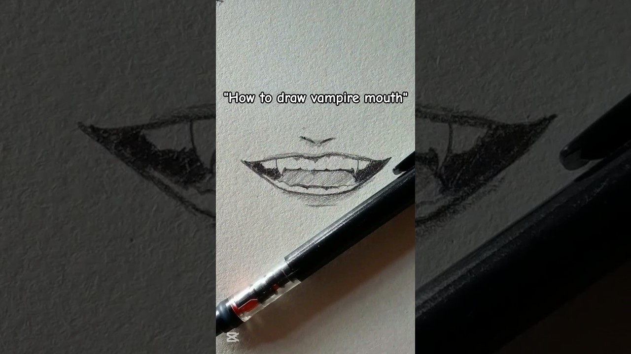 How to draw vampire mouth