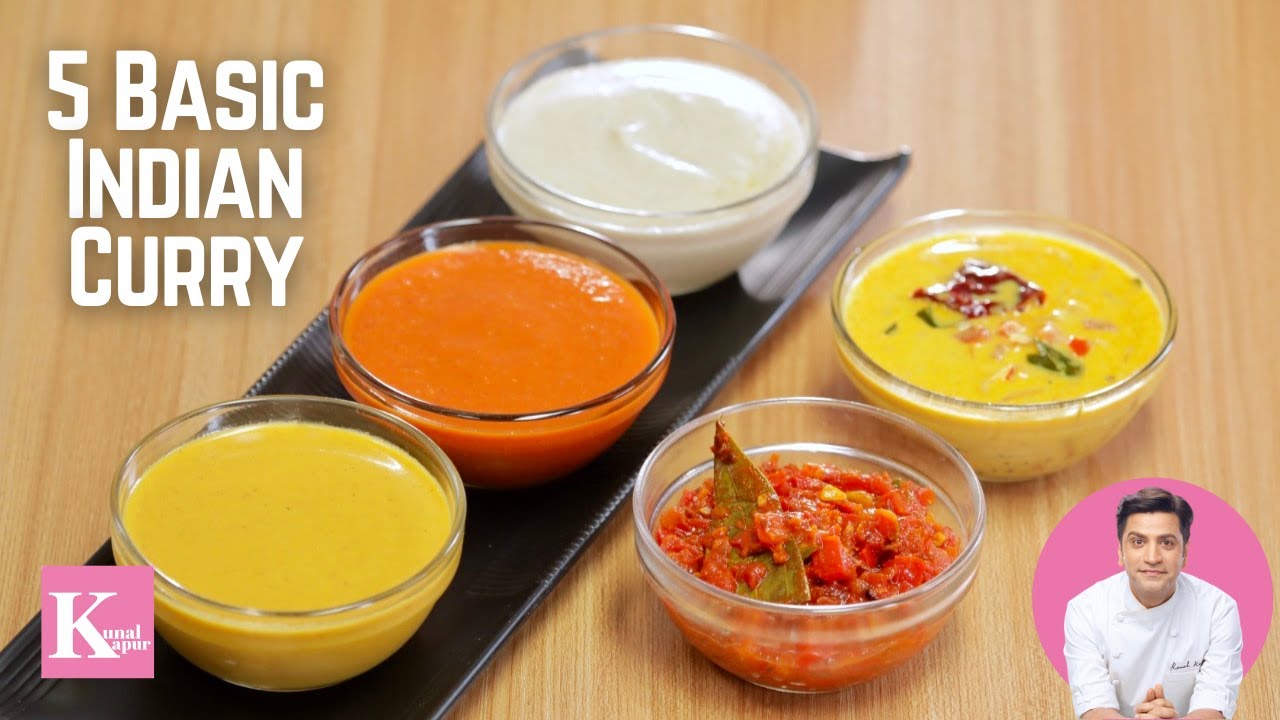 5 Veg Gravy Recipe | Basic Indian Curry Recipes | Kunal Kapur वेज ग्रेवी रेस्टौरंट जैसा All Purpose | Kunal Kapoor