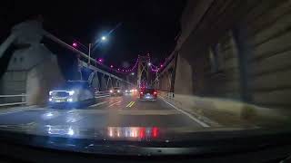 Poughkeepsie Bridge before 6am is a Colorful Sight