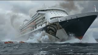 Cargo Ship Slams Into Rocks During Storm!