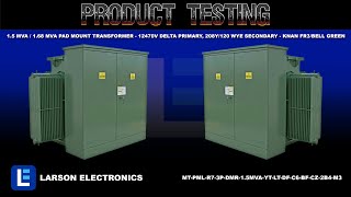 1.5 MVA / 1.68 MVA Pad Mount Transformer - 12470V Delta Primary, 208Y/120 Wye Secondary