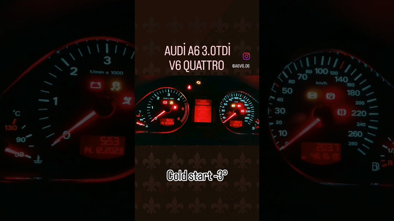 AUDİ A6 ¦ COLD START ¦ 460.000KM ¦ TÜRKİYE/ANKARA -3°| 3.0TDİ V6 ...