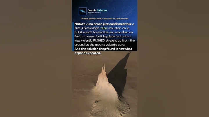 The 7km-High "Alien" Mountain Found on Jupiter's Moon Io 🤯 #Space #cosmicgalaxies