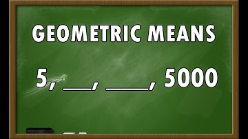 Geometric Means