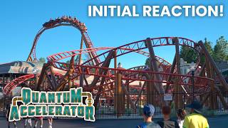 Our First Time on Quantum Accelerator, Six Flags New England's New Roller Coaster!