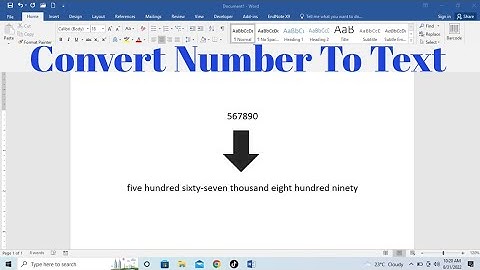 How To Convert Number into Text in Microsoft word | Best MS Word Trick