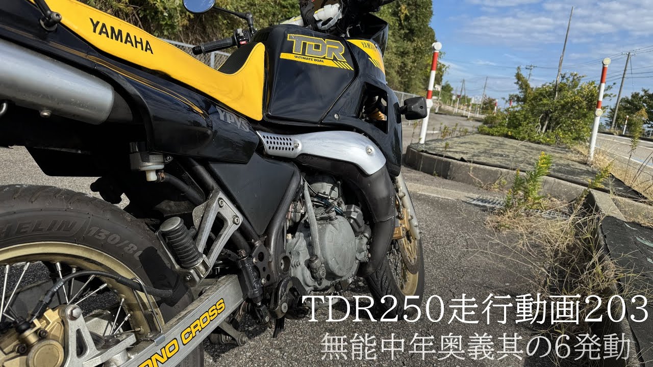 TDR250走行動画203【無能中年奥義其の6発動】