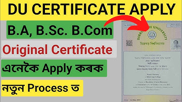 Dibrugarh University B.A Orginal Certificate Apply Full Process