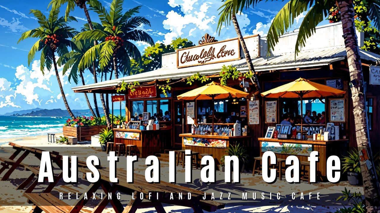 Australian Cafe Ambience🎧| Relaxing Calm Music for Studying and Working | 