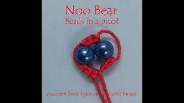 Shuttle Tatting: Beads in a picot