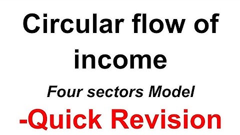 Four sectors economy model of Circular flow of income (Macro economics basic)