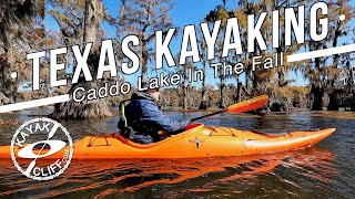 Texas Kayaking Caddo Lake in the Fall in the Pakayak Bluefin 142