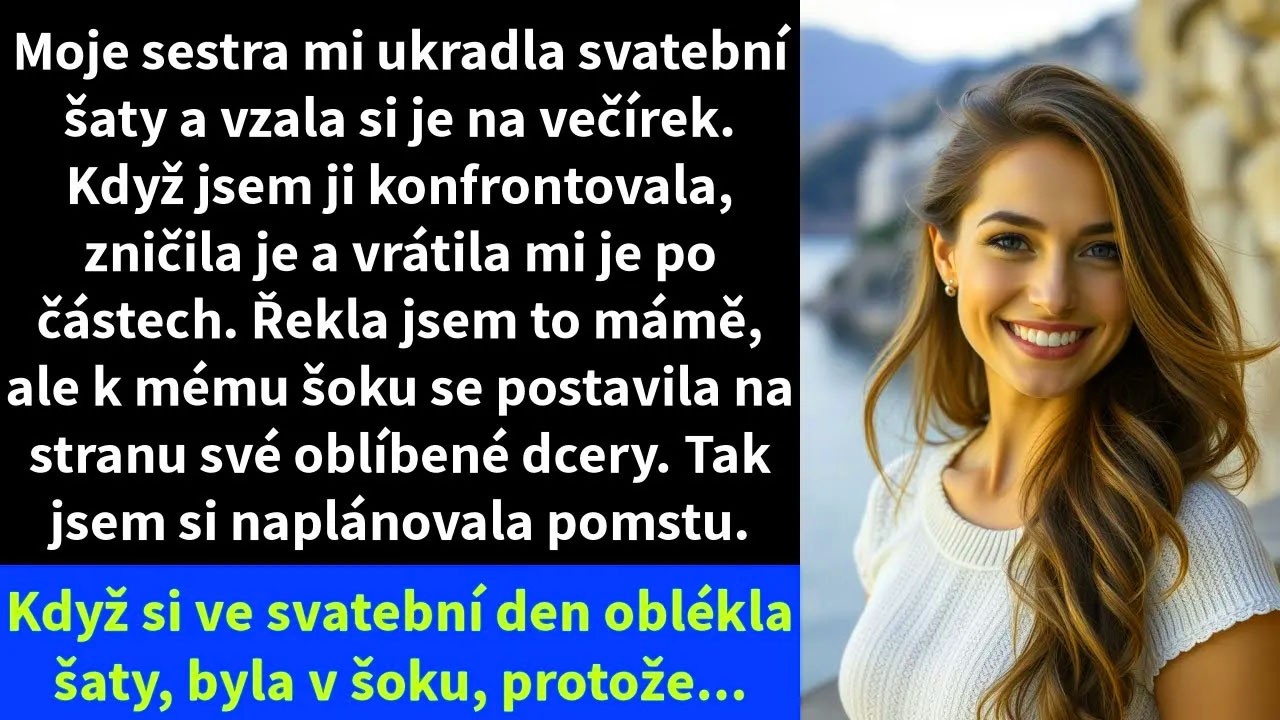„Víš, že si vezmu tvoje svatební šaty?“ řekla moje sestra a ani se netvářila provinile. Máma stála vedle ní a přitakávala: „Nebuď sobecká.“ Celý život jsem byla ta druhá, ta, co ustupuje. Ty šaty...