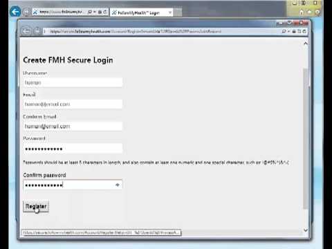 FMH Secure Login Registration Process