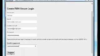 FMH Secure Login Registration Process screenshot 4