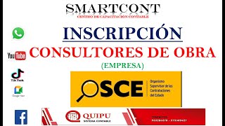 INSCRIPCIÓN DE CONSULTORES DE OBRA - OSCE 2023