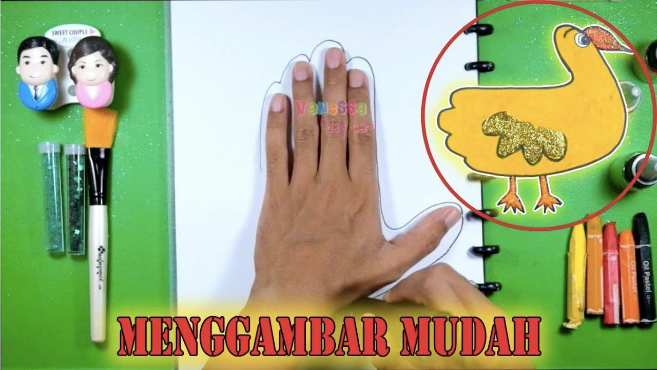 Menggambar Mudah Untuk Anak Sd Pakai Jari Tangan Cara Menggambar