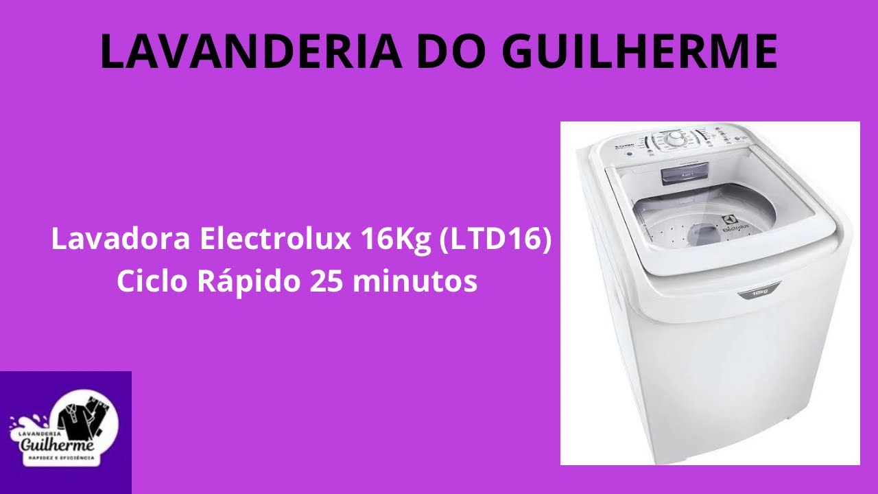 Lavadora Electrolux 16kg (LTD16) Ciclo Rápido 25 minutos 