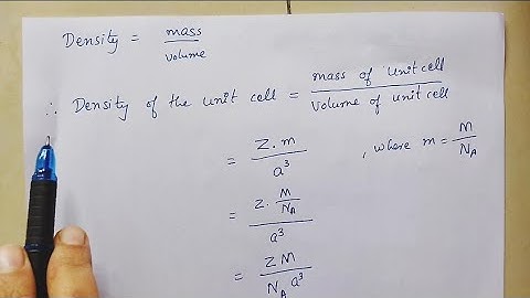 Calculation of density, number of atoms, edge length, molar mass, mass of atom in the unit cell