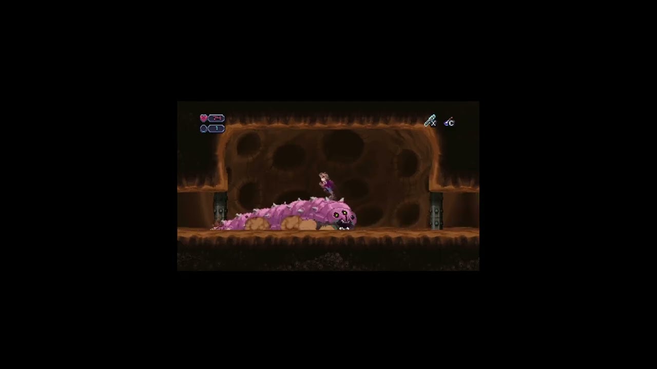 a small clip of the second boss fight for a game i played called chasm