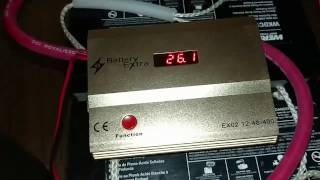 BATTERY EXTRA BATTERY DESULFATOR - EX02 12-48-400 Test With Two 12V AGM 55Ah Each Pt #3