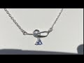 Montana Yogo Sapphire Tri Swirl Necklace Sterling Silver
