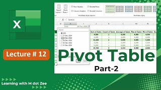 Pivot Table Filters & Data Summary Techniques | Excel Full Course in Urdu/Hindi | Lecture No. 12