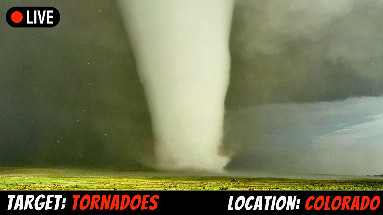 🔴LIVE Tornado and Large Hail Threat across Colorado  - LIVE STORM CHASER