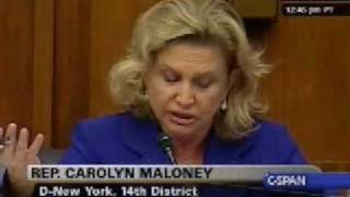 Rep. Maloney On Madoff Fraud