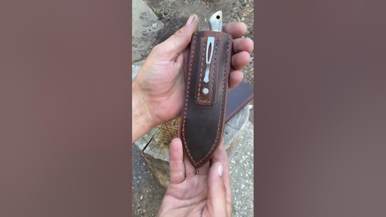 Leather Knife Sheath Instructions Chapter 4: Prepping to Dye and Hand Sew 